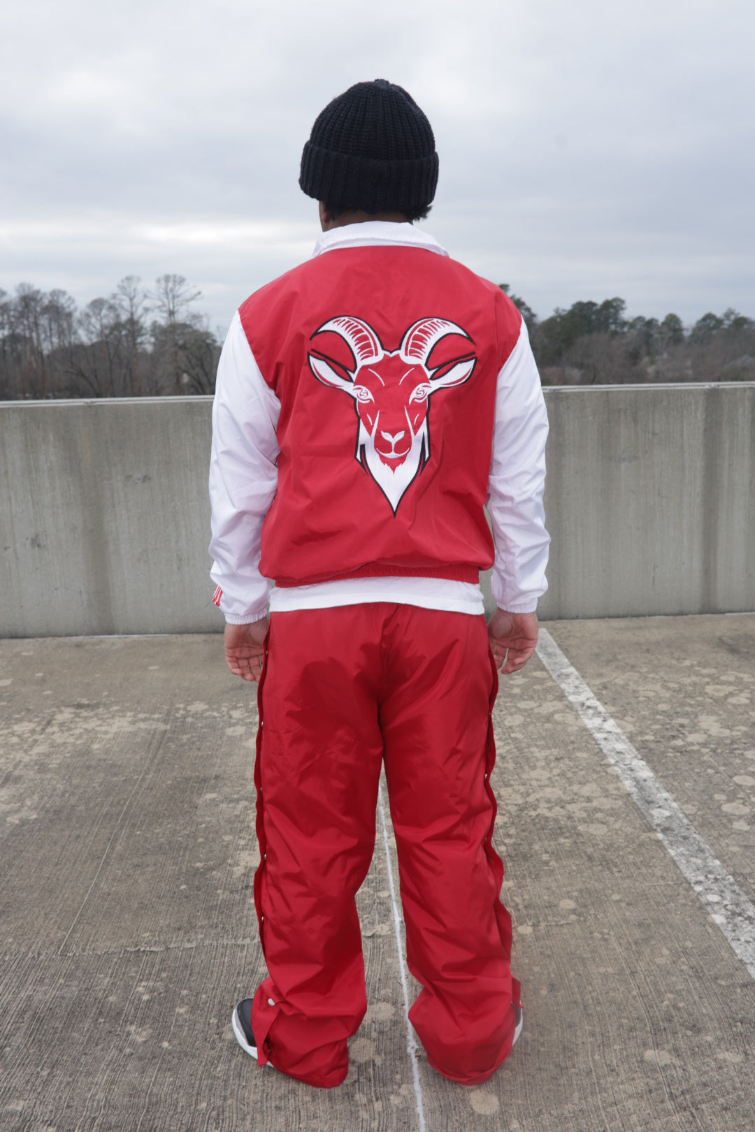 “Finesse The World” Red Windbreaker Set