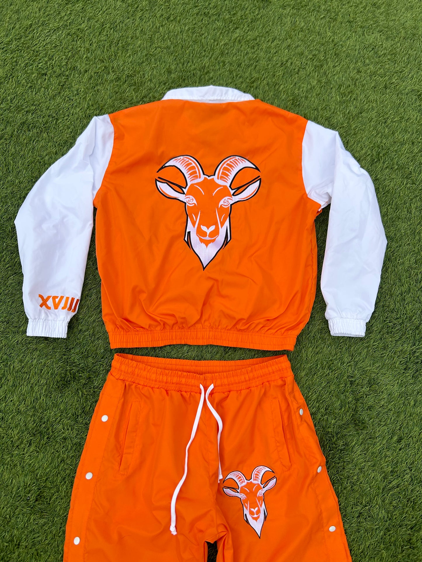 “Finesse The World” Orange Windbreaker Set