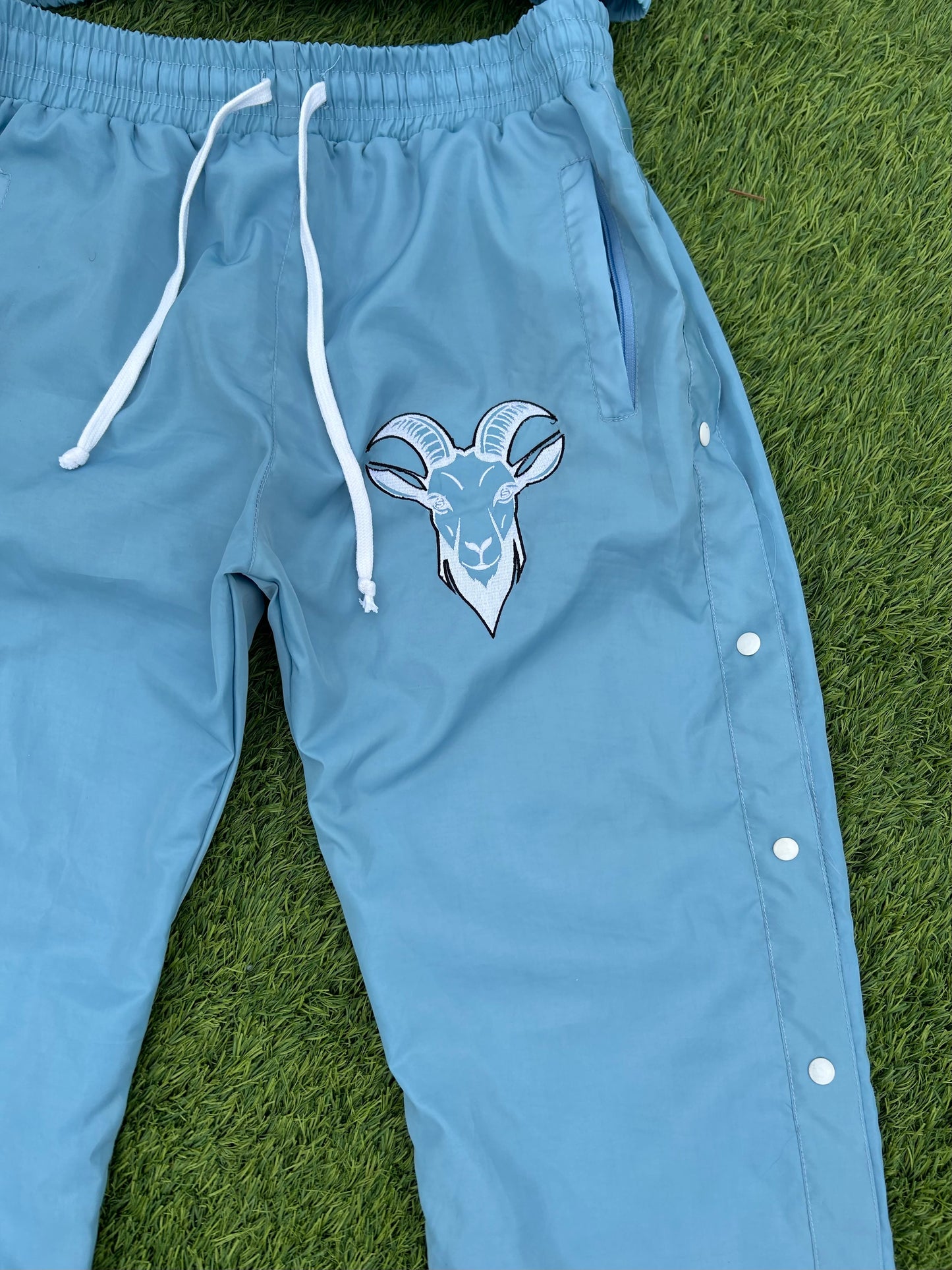 “Finesse The World” Baby Blue Windbreaker Set