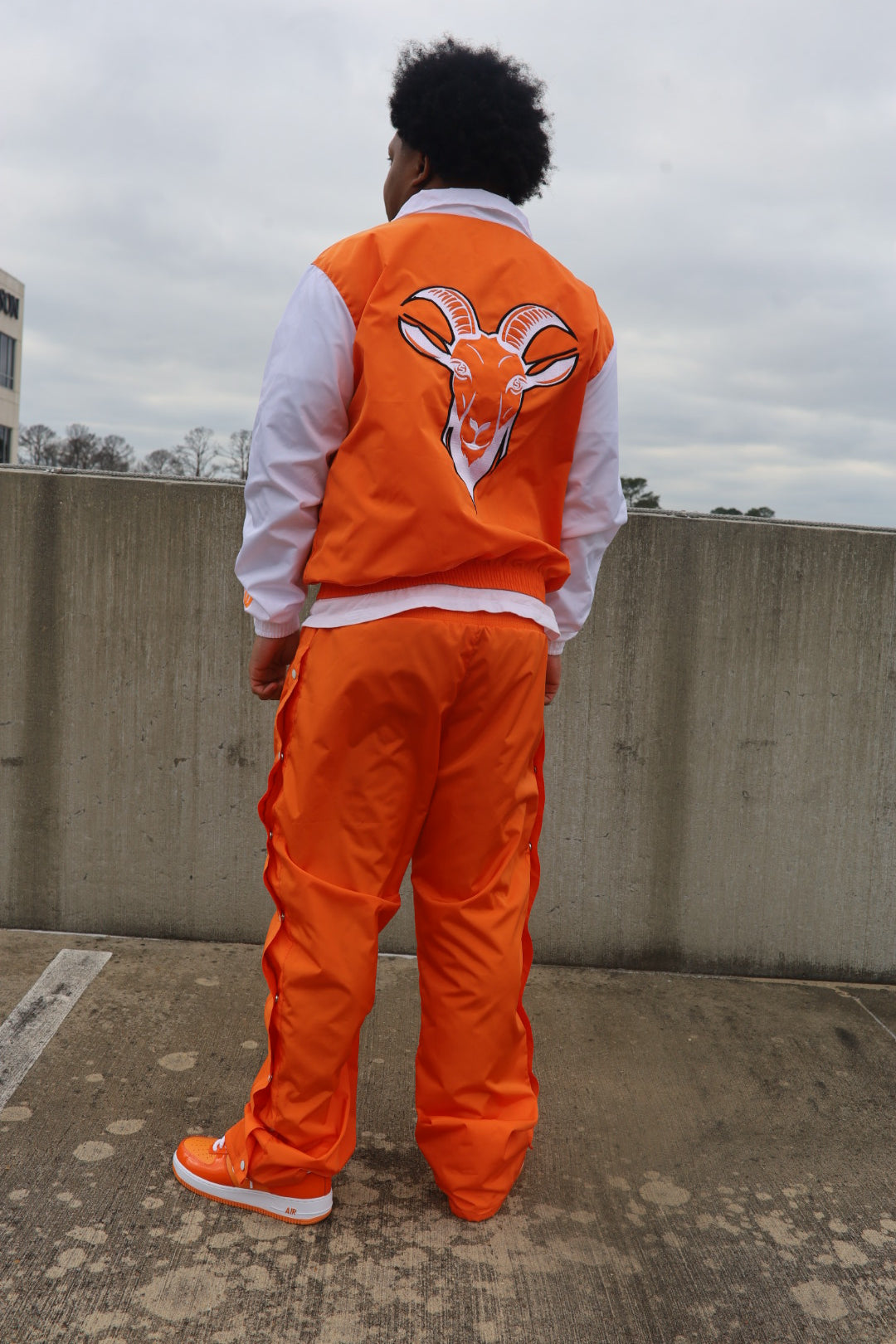 “Finesse The World” Orange Windbreaker Set