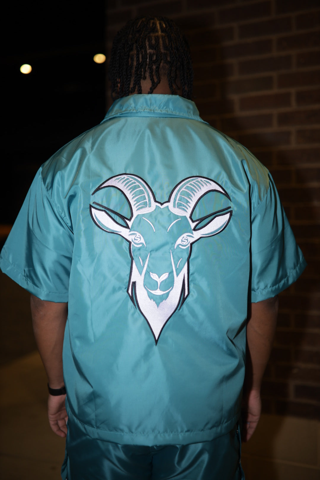 “Finesse The World” Teal Short Windbreaker Set