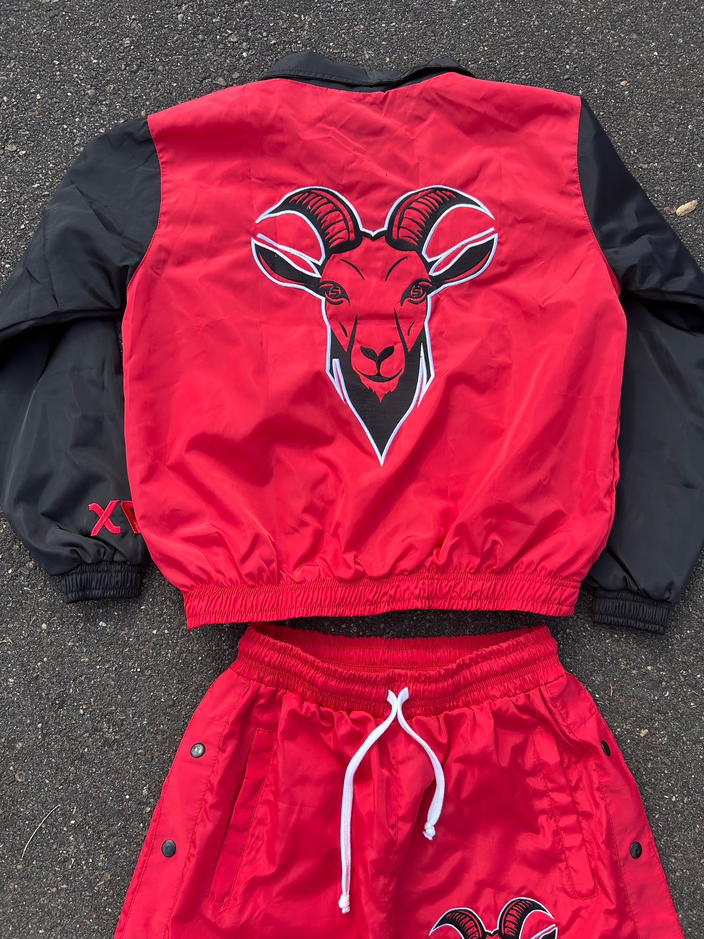 “Finesse The World” Red/Black Windbreaker Set