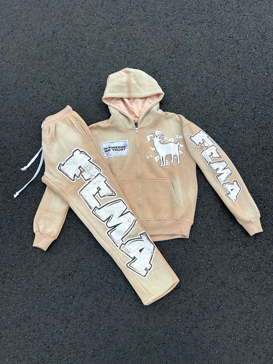 FEMA "In Finesse We Trust" Tan Set