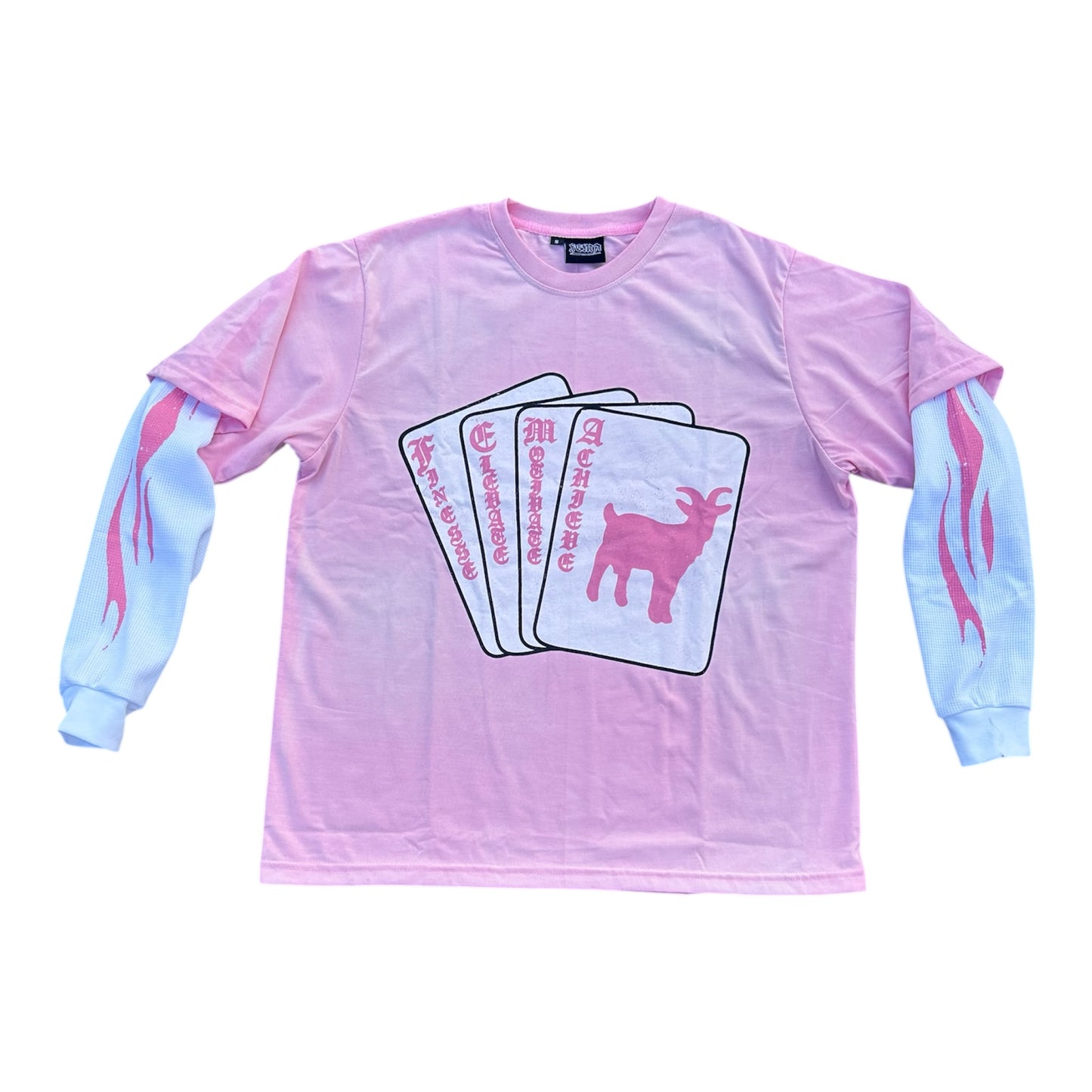 “Bad Cards” Pink Thermal Tee