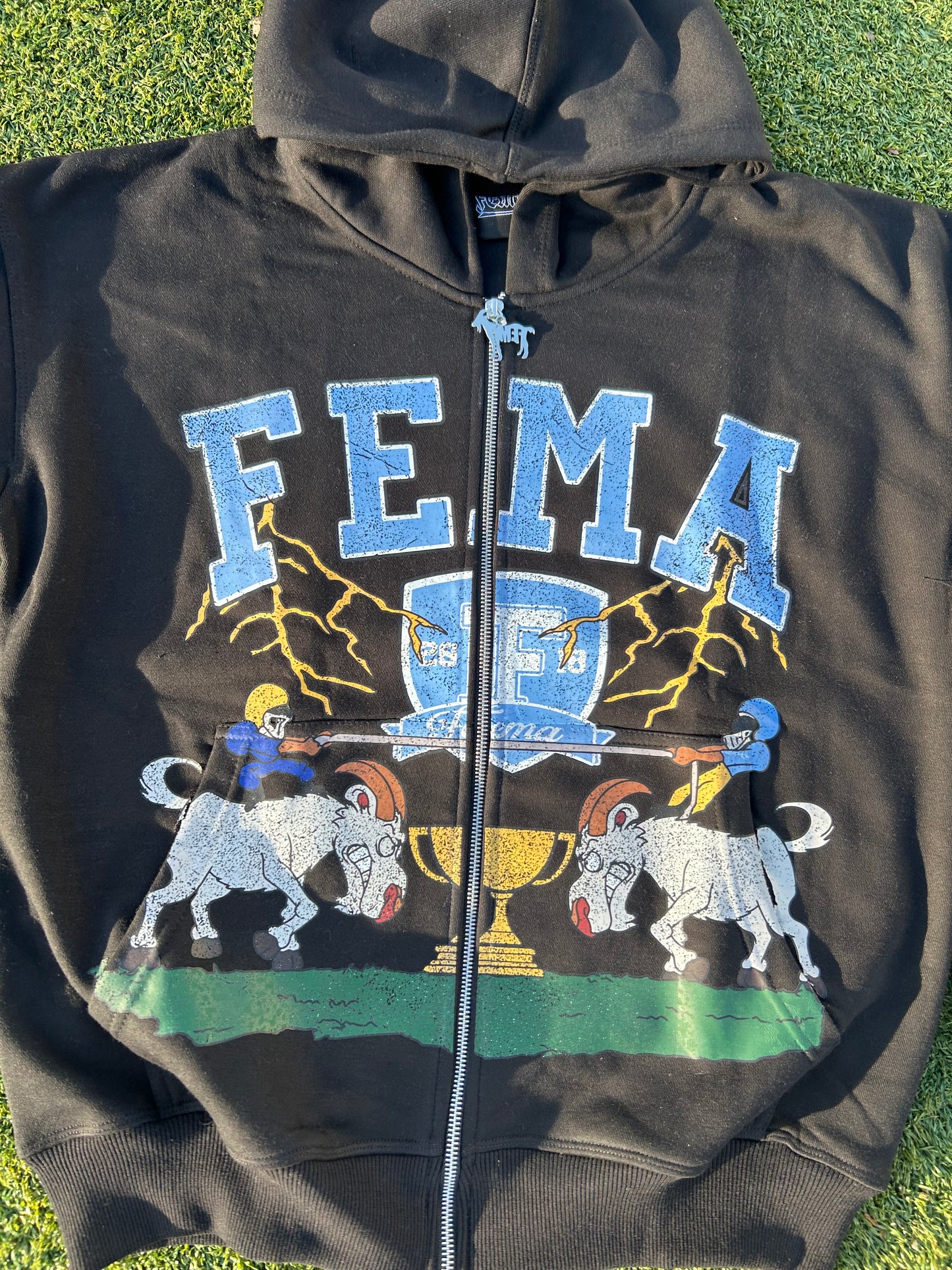 FEMA Trophies Zip Up (Black/Powder Blue)