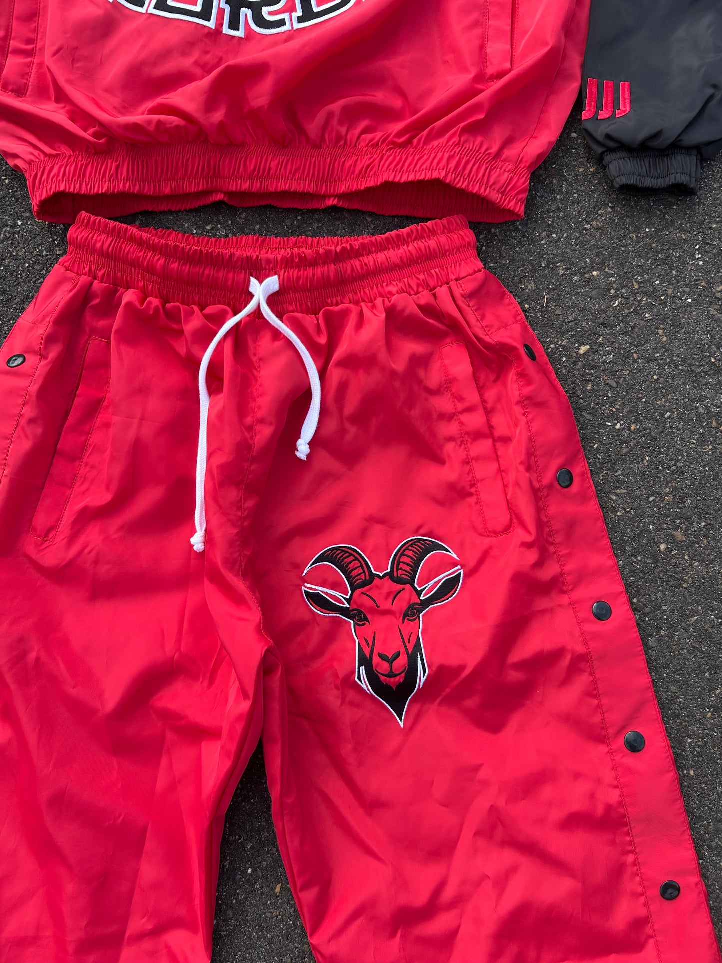 “Finesse The World” Red/Black Windbreaker Set