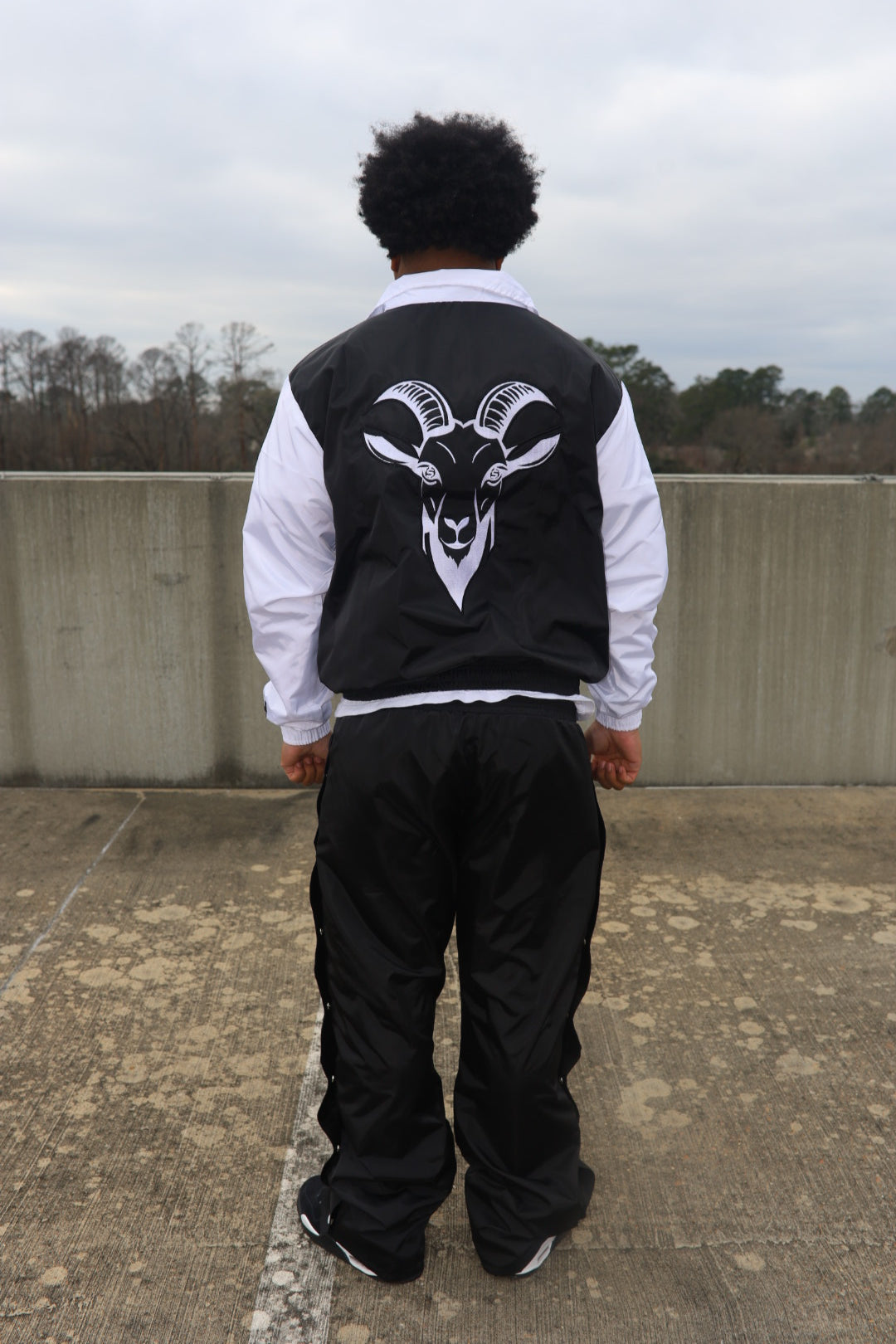“Finesse The World” black Windbreaker Set