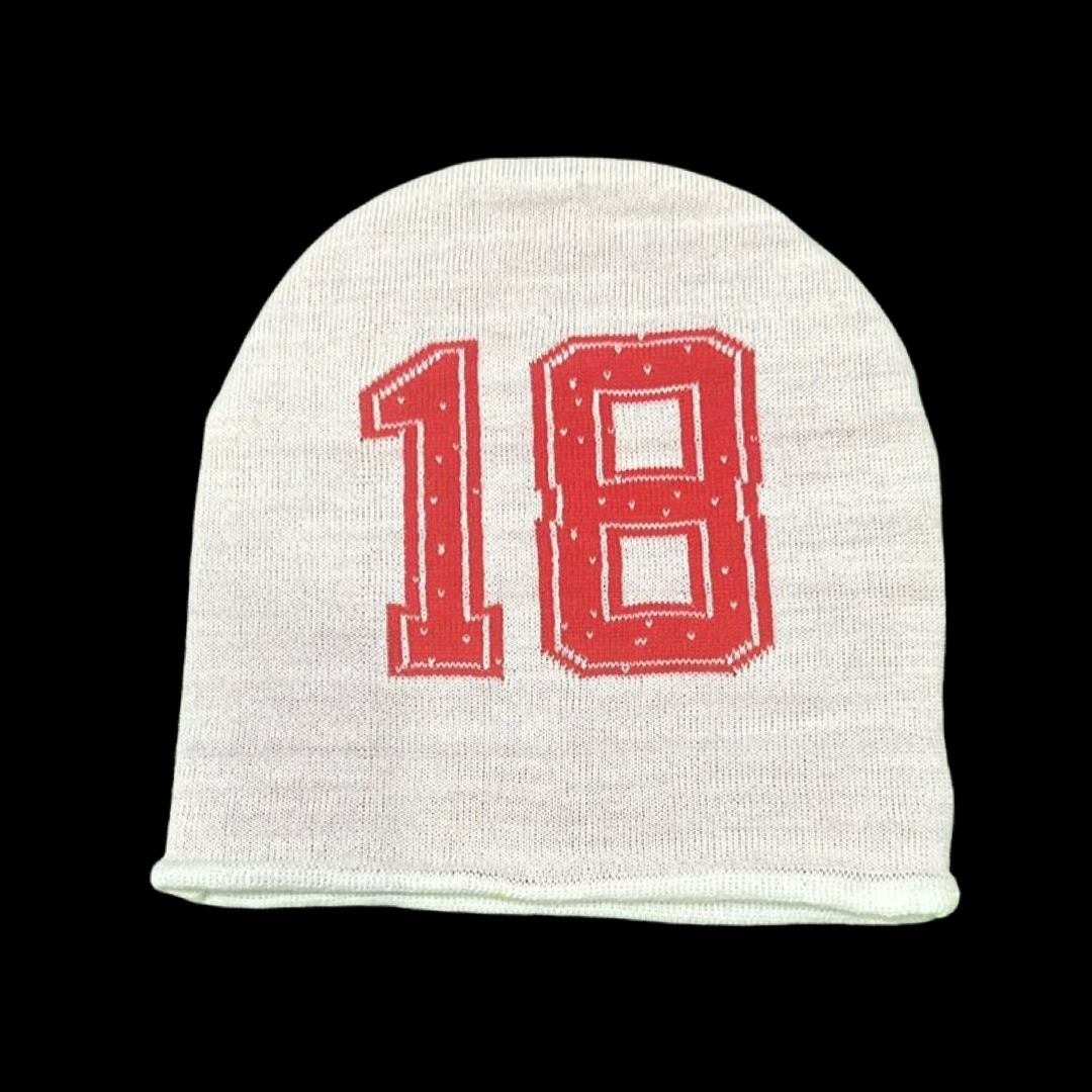 FEMA Motion Club Beanie White/ Red