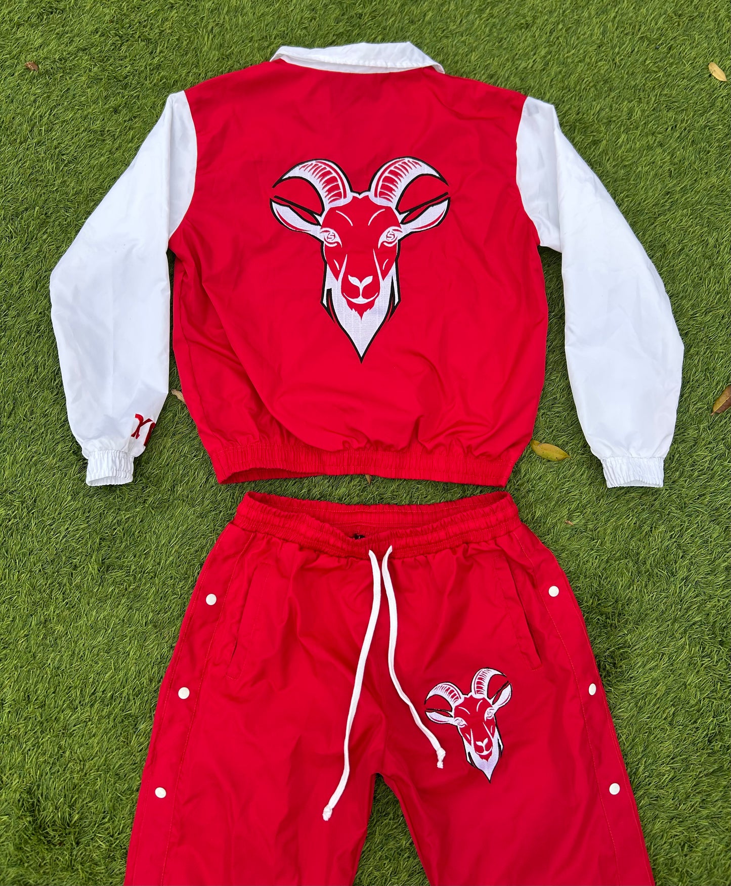 “Finesse The World” Red Windbreaker Set