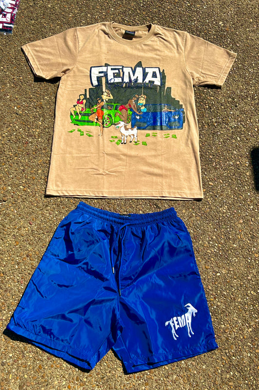 Pretty Girl Love Finessers Set (Tan/Blue)