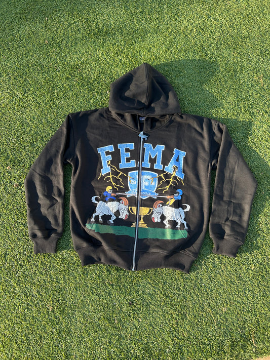 FEMA Trophies Zip Up (Black/Powder Blue)