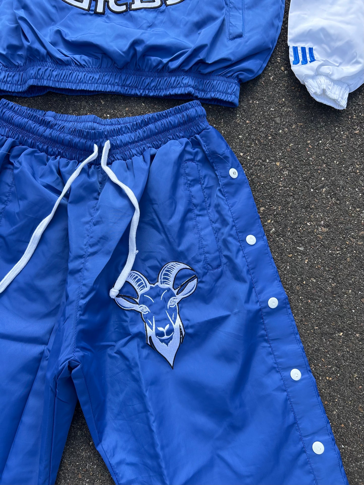 “Finesse The World” Blue Windbreaker Set
