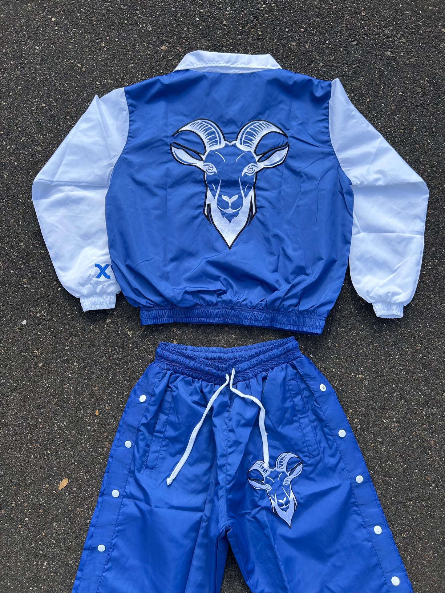 “Finesse The World” Blue Windbreaker Set