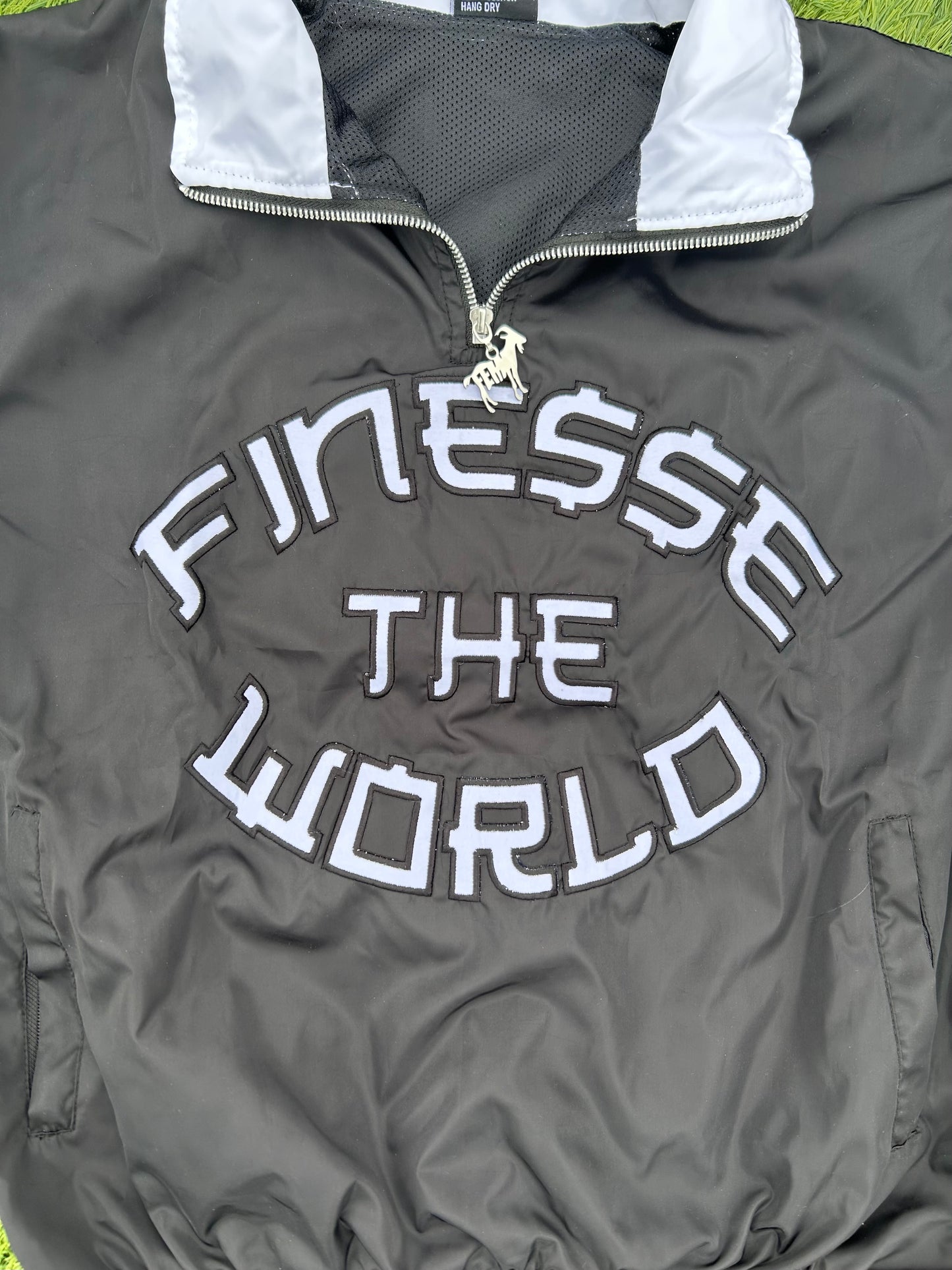 “Finesse The World” black Windbreaker Set