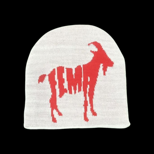 FEMA Motion Club Beanie White/ Red